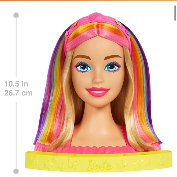 Barbie Totally Hair Neon Deluxe Styling Head